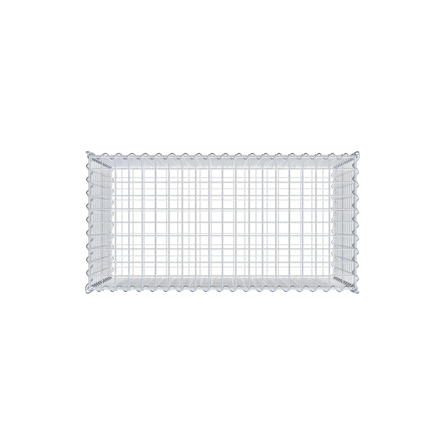 Gabbione 100 cm x 60 cm x 50 cm (L x H x P), maglia 5 cm x 5 cm, spirale