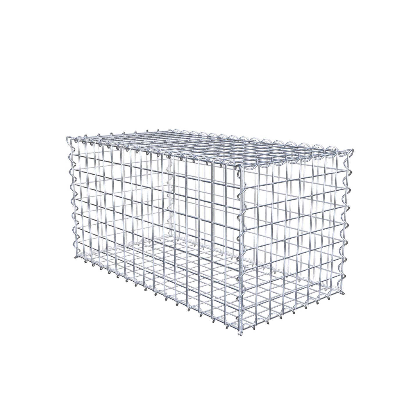 Gabbione 80 cm x 40 cm x 40 cm (L x H x P), maglia 5 cm x 5 cm, spirale