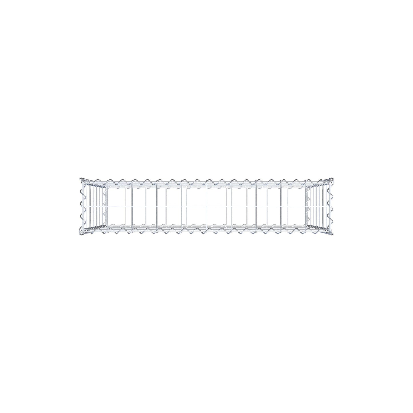 Schanskorf 100 cm x 70 cm x 20 cm (L x H x D), maaswijdte 10 cm x 10 cm, spiraalvormig