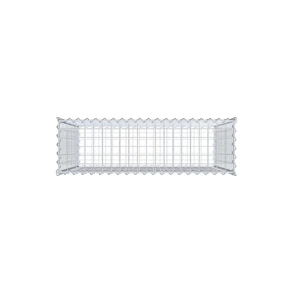Gabbione 100 cm x 90 cm x 30 cm (L x H x P), maglia 5 cm x 5 cm, spirale
