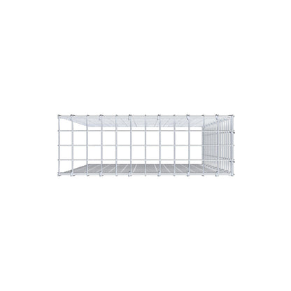 Typ 4 påbyggnadsgabion 100 cm x 60 cm x 20 cm (L x H x D), maskstorlek 5 cm x 5 cm, C-ring