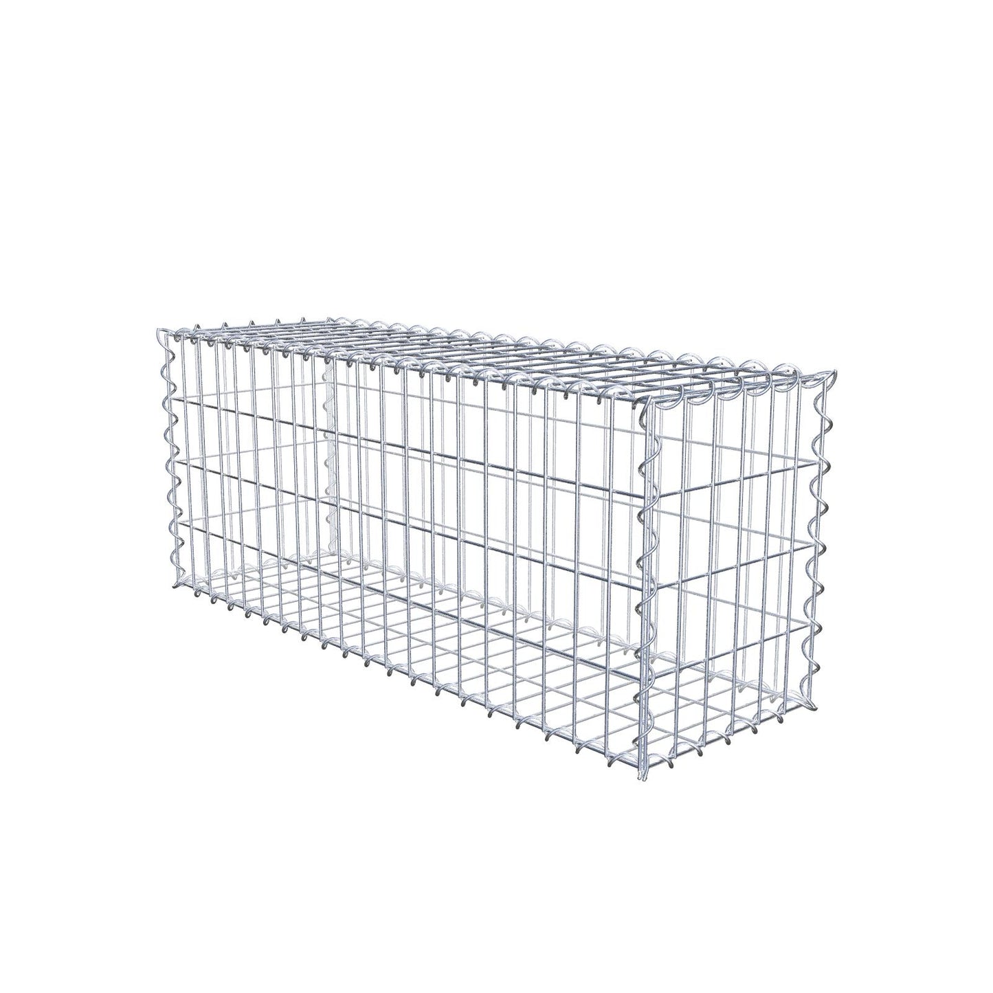 Lot de 2 gabions 100 cm x 40 cm x 30 cm (L x H x P), mailles 5 x 10 cm, spirale