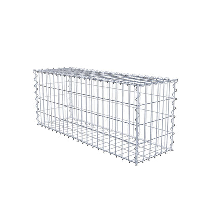Lot de 2 gabions 100 cm x 40 cm x 30 cm (L x H x P), mailles 5 x 10 cm, spirale