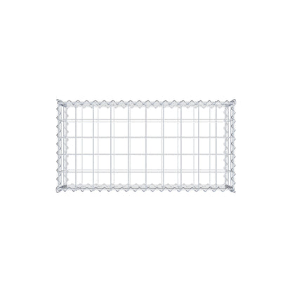 Schanskorf 100 cm x 30 cm x 50 cm (L x H x D), maaswijdte 10 cm x 10 cm, spiraalvormig