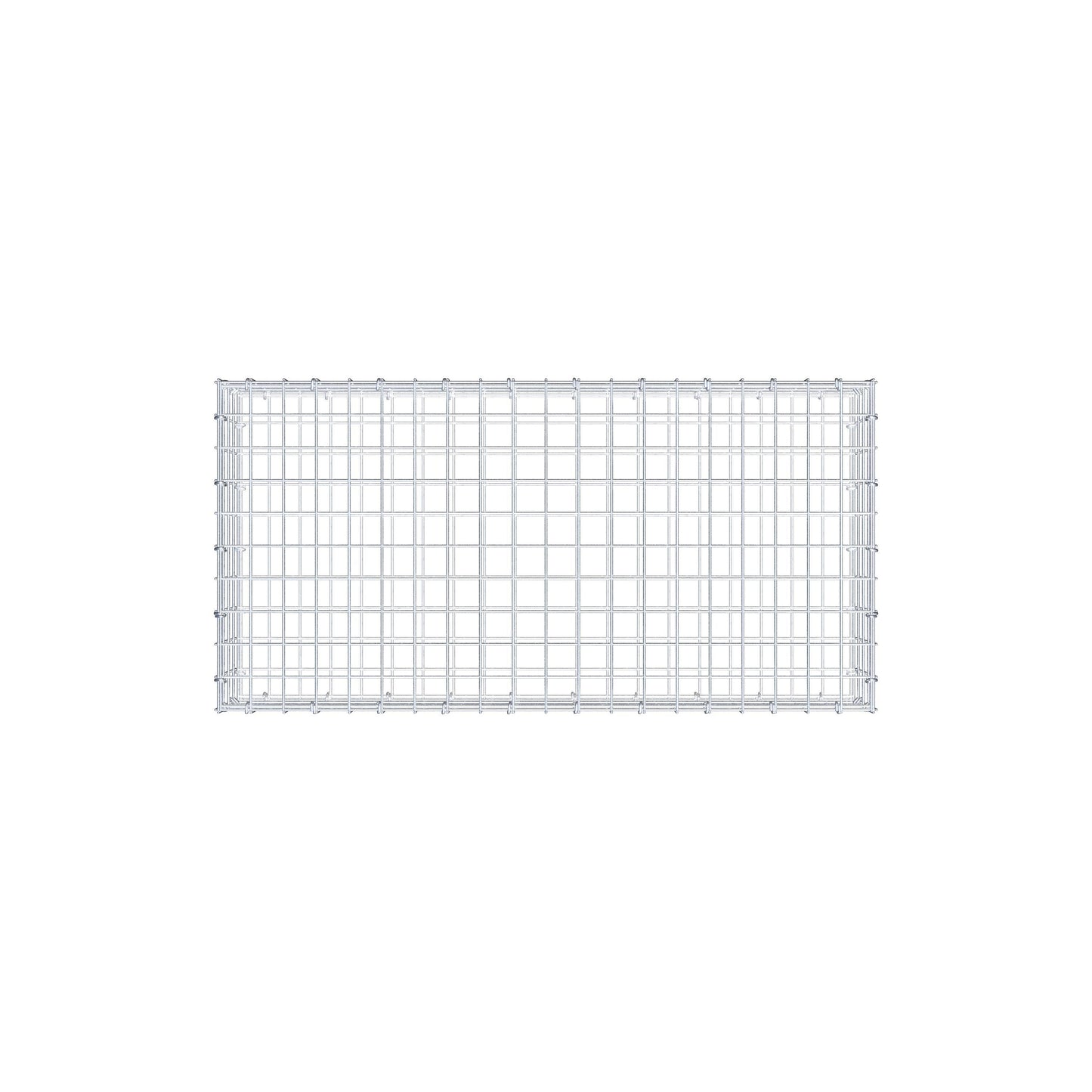 Gavión 100 cm x 20 cm x 50 cm (L x A x P), luz de malla 5 cm x 5 cm, anillo en C