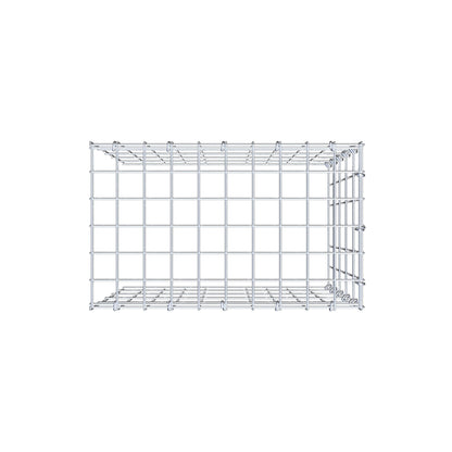 Opbouw schanskorf type 4 50 cm x 50 cm x 30 cm (L x H x D), maaswijdte 5 cm x 10 cm, C-ring