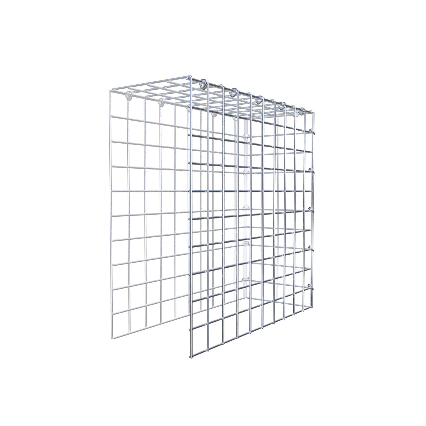 Anbaugabione Typ 4 50 cm x 50 cm x 20 cm (L x H x T), Maschenweite 5 cm x 5 cm, C-Ring
