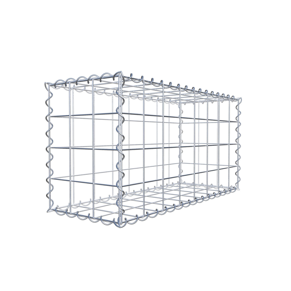 Gabion 80 cm x 40 cm x 30 cm (L x H x D), maskestørrelse 10 cm x 10 cm, spiral