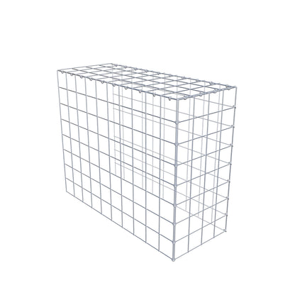Gabbione aggiuntivo tipo 4 100 cm x 80 cm x 40 cm (L x H x P), maglia 10 cm x 10 cm, anello a C
