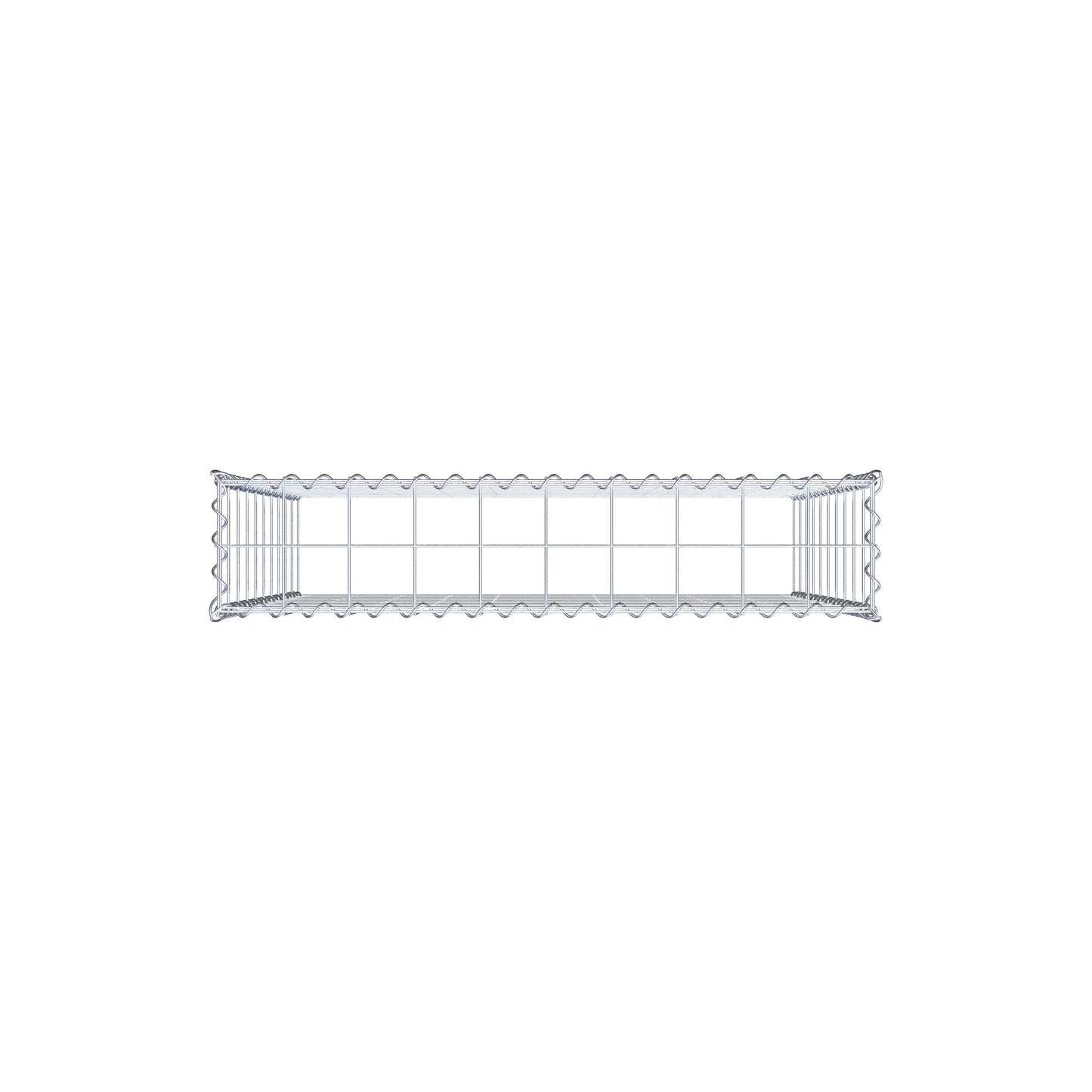 Gabion rapporté type 3 100 cm x 100 cm x 20 cm (L x H x P), mailles 10 cm x 10 cm, spirale