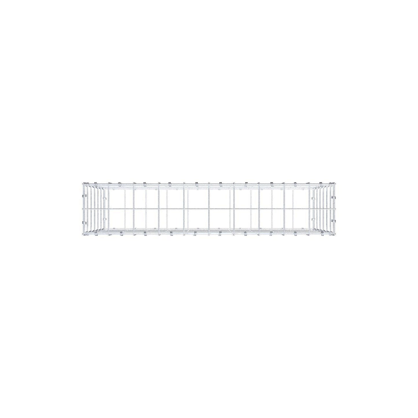Gabion 100 cm x 60 cm x 20 cm (L x H x D), mesh size 10 x 10 cm, spiral ring
