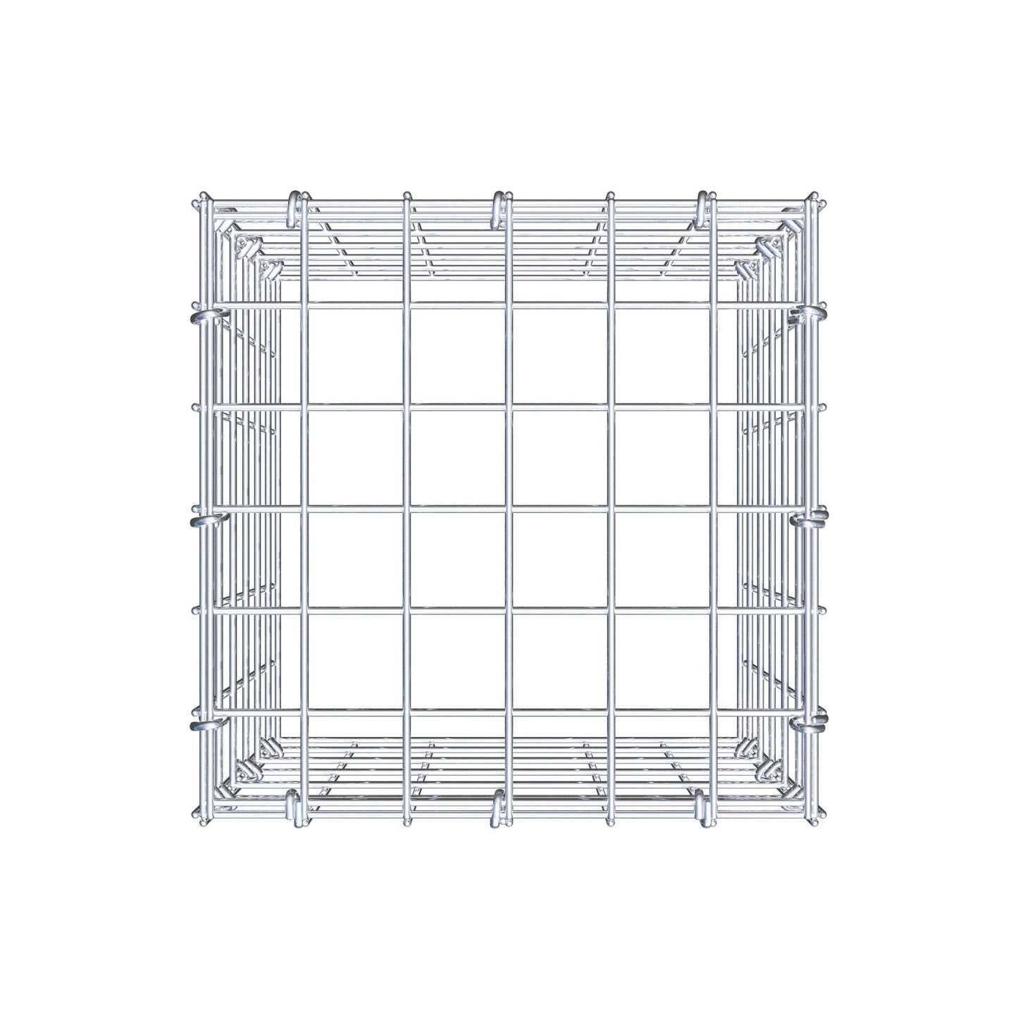 Gabbione aggiuntivo tipo 3 30 cm x 30 cm x 30 cm (L x A x P), maglia 5 cm x 5 cm, anello a C
