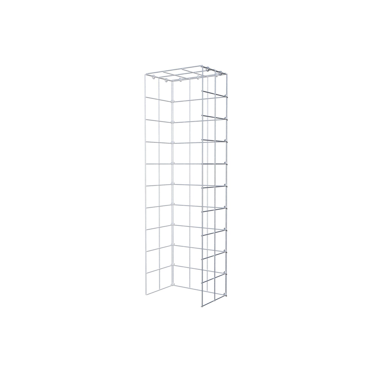 Monteret gabion type 4 100 cm x 20 cm x 30 cm (L x H x D), maskestørrelse 10 cm x 10 cm, C-ring