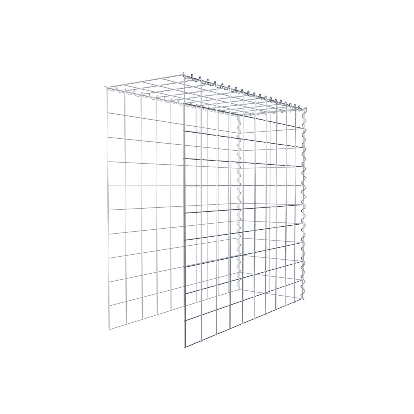 Gabion rapporté type 4 100 cm x 100 cm x 40 cm (L x H x P), mailles 10 cm x 10 cm, spirale