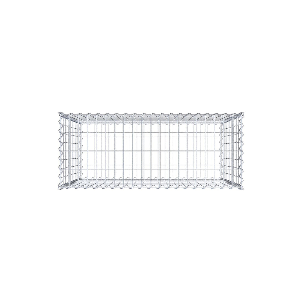 Gabion 100 cm x 90 cm x 40 cm (L x H x D), maskstorlek 5 cm x 10 cm, spiral