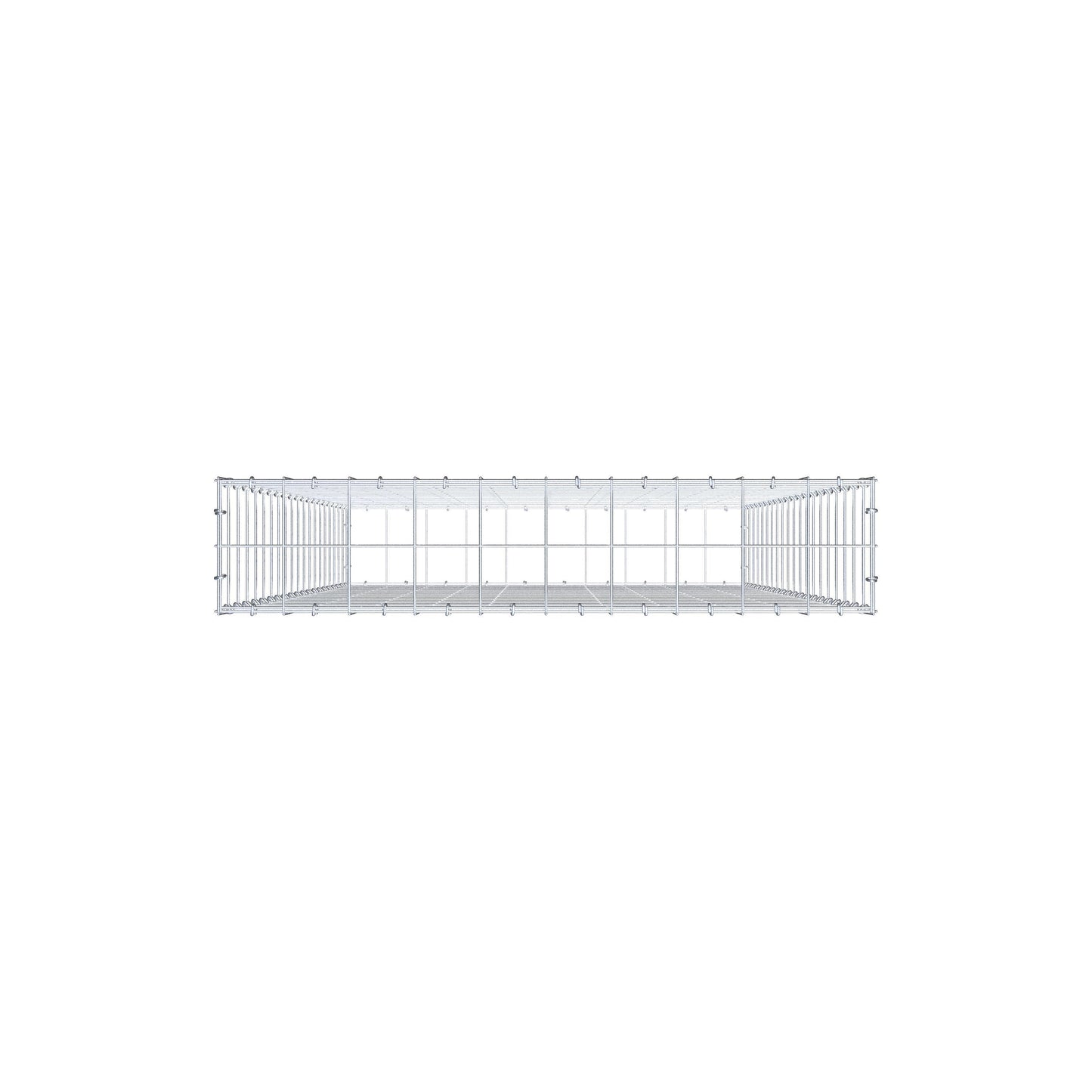 Gabion 200 cm x 100 cm x 20 cm (L x H x D), mesh size 10 cm x 10 cm, C-ring