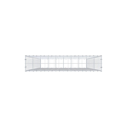 Gabion 200 cm x 100 cm x 20 cm (L x H x D), mesh size 10 cm x 10 cm, C-ring