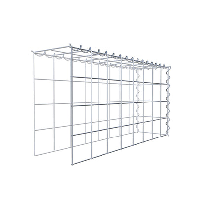 Monteret gabion type 4 80 cm x 40 cm x 20 cm (L x H x D), maskestørrelse 10 cm x 10 cm, spiral