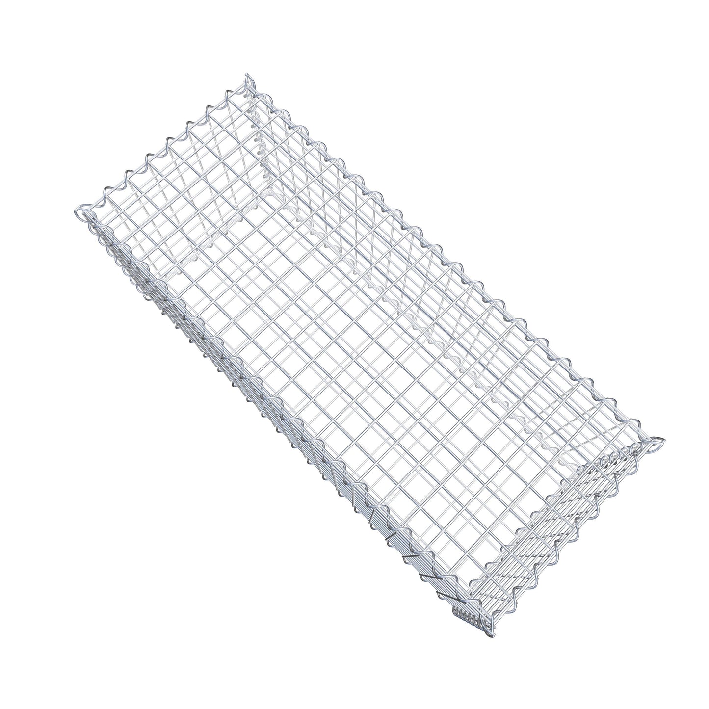 Gavión 100 cm x 40 cm x 40 cm (largo x alto x fondo), malla 5 cm x 5 cm, en espiral