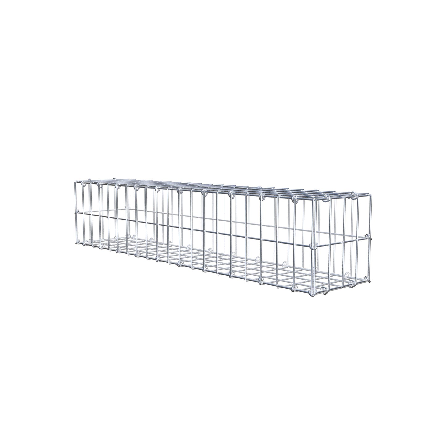 Gabion 100 cm x 20 cm x 20 cm (L x H x P), mailles 5 cm x 10 cm, anneau en C