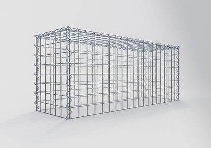 Anbaugabione Typ 3 100 cm x 40 cm x 30 cm (L x H x T), Maschenweite 5 cm x 5 cm, Spirale