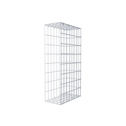 Monteret gabion type 2 80 cm x 40 cm x 20 cm, maskestørrelse 5 cm x 10 cm, C-ring