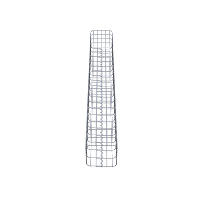 Columna rectangular de gaviones galvanizados en caliente, 27 cm x 27 cm, 200 cm de altura, MW 5 cm x 10 cm