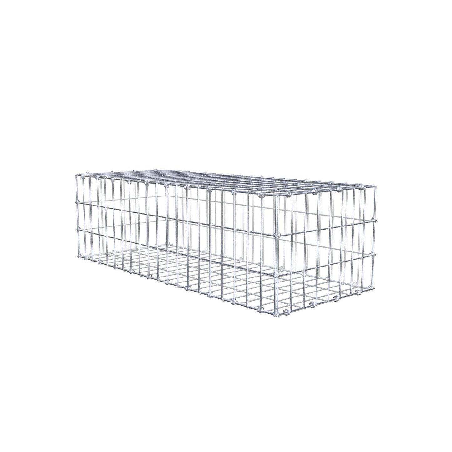 Gabion 100 cm x 30 cm x 40 cm (L x H x D), maskstorlek 5 x 10 cm, spiralring
