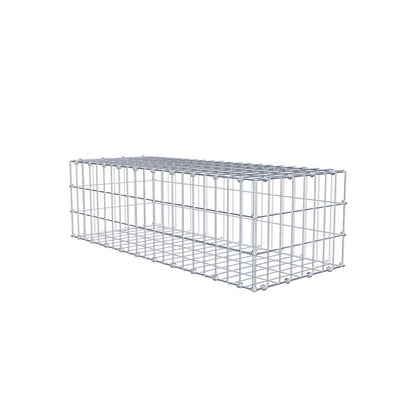 Gabion 100 cm x 30 cm x 40 cm (L x H x D), maskstorlek 5 x 10 cm, spiralring