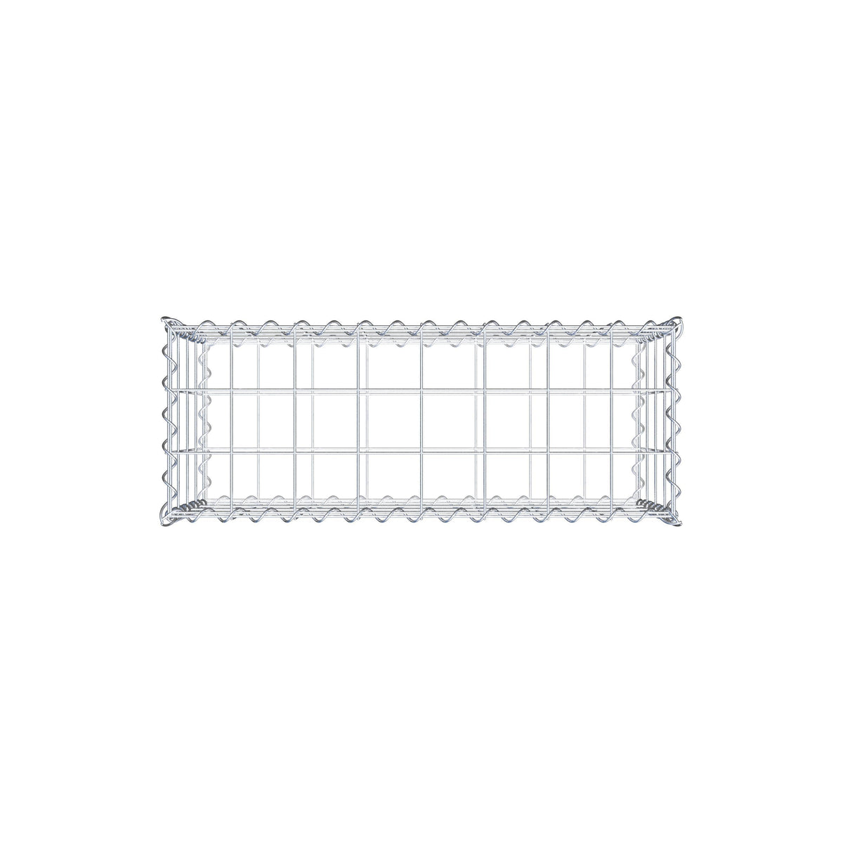 Gabion 80 cm x 40 cm x 30 cm (L x H x D), maskestørrelse 10 cm x 10 cm, spiral