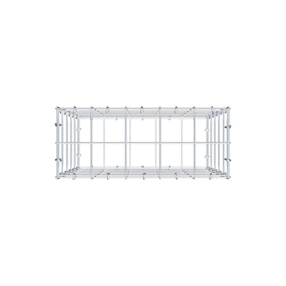 Gabion 50 cm x 50 cm x 20 cm (L x H x D), maskestørrelse 10 cm x 10 cm, C-ring