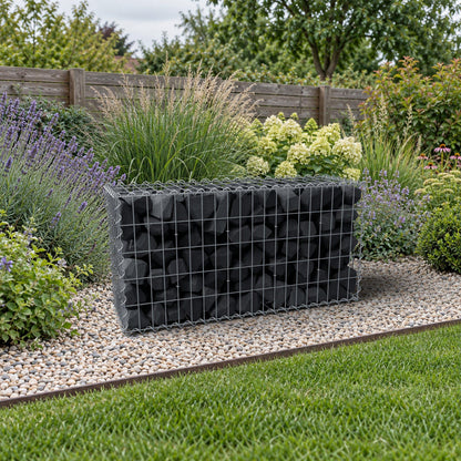 Gabione 100 cm x 50 cm x 30 cm (L x H x T), Maschenweite 5 cm x 10 cm, Spirale