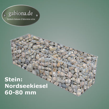 Gabion galvanisé à chaud 102 cm x 32 cm x 32 cm, mailles 5 cm x 5 cm, entièrement soudé