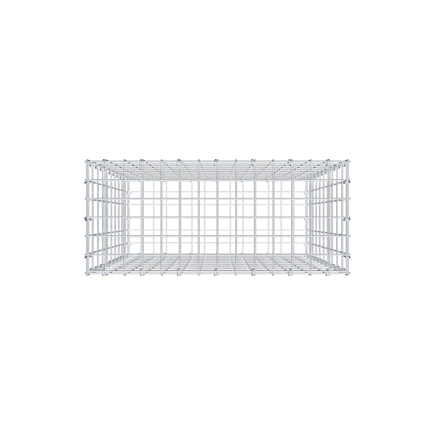Gabbione 100 cm x 70 cm x 30 cm (L x H x P), maglia 5 cm x 10 cm, anello a C
