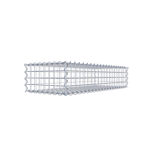 Schanskorf 100 cm x 20 cm x 40 cm (L x H x D), maaswijdte 5 cm x 5 cm, spiraalvormig