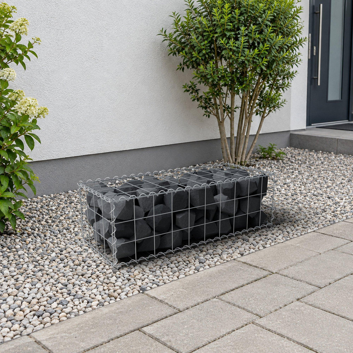Gabione 100 cm x 30 cm x 40 cm (L x H x T), Maschenweite 10 cm x 10 cm, Spirale