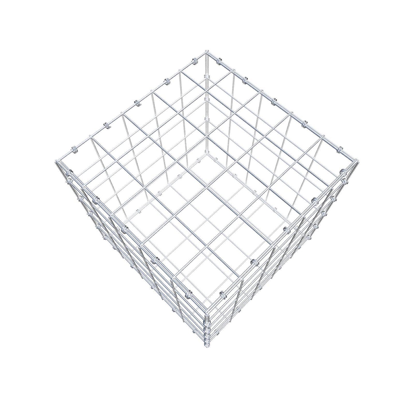 Gabion 50 cm x 50 cm x 50 cm (L x H x D), mesh size 10 x 10 cm, spiral ring