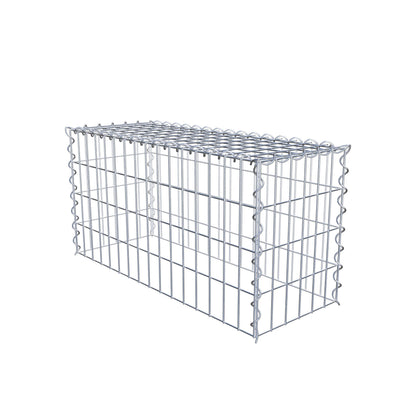 Gabion rapporté type 3 80 cm x 40 cm x 30 cm (L x H x P), mailles 5 cm x 10 cm, spirale