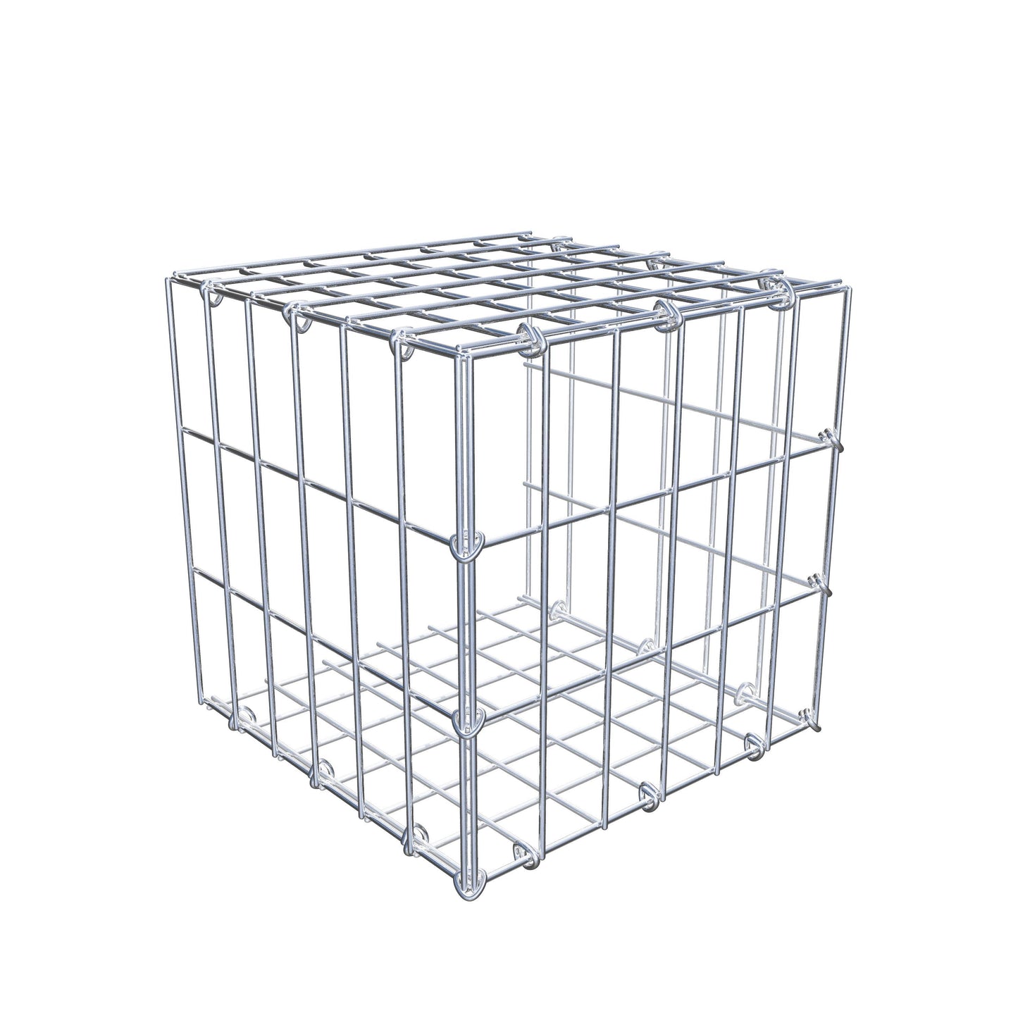 Gavión complementario tipo 2 30 cm x 30 cm x 30 cm, malla 5 cm x 10 cm, anillo en C