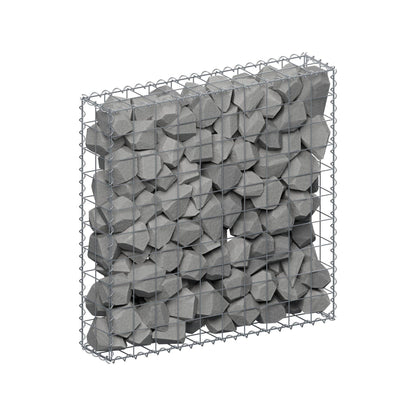 Gabione 100 cm x 100 cm x 20 cm (L x H x T), Maschenweite 10 cm x 10 cm, Spirale