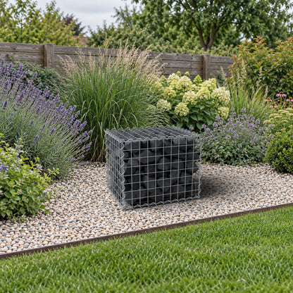 Gabion 50 cm x 40 cm x 40 cm (L x H x D), maskestørrelse 5 cm x 5 cm, spiral