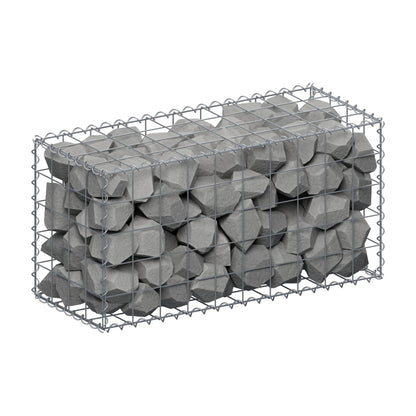Gabion 100 cm x 50 cm x 40 cm (L x H x D), maskestørrelse 10 cm x 10 cm, spiral