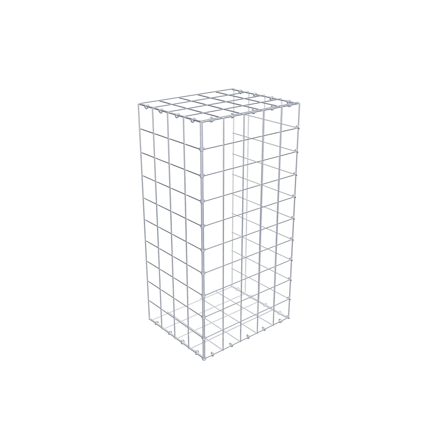 Type 2 oplegkorf 100 cm x 40 cm x 50 cm (L x H x D), maaswijdte 10 cm x 10 cm, C-ring