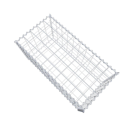 Lot de 2 gabions 100 cm x 50 cm x 50 cm (L x H x P), mailles 10 x 10 cm, spirale