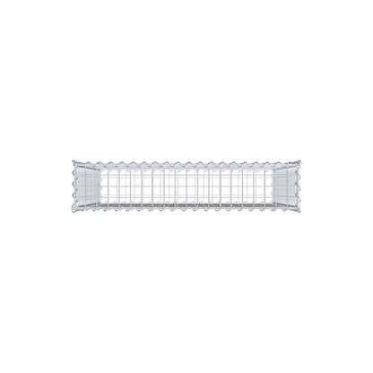 Schanskorf 100 cm x 90 cm x 20 cm (L x H x D), maaswijdte 5 cm x 5 cm, spiraalvormig