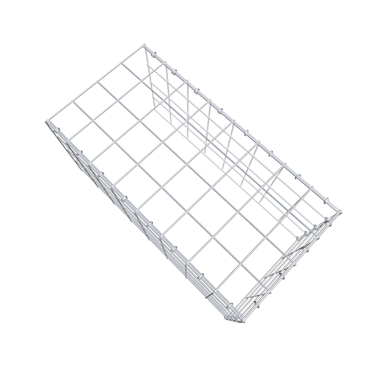 Monteret gabion type 4 80 cm x 40 cm x 40 cm (L x H x D), maskestørrelse 10 cm x 10 cm, C-ring