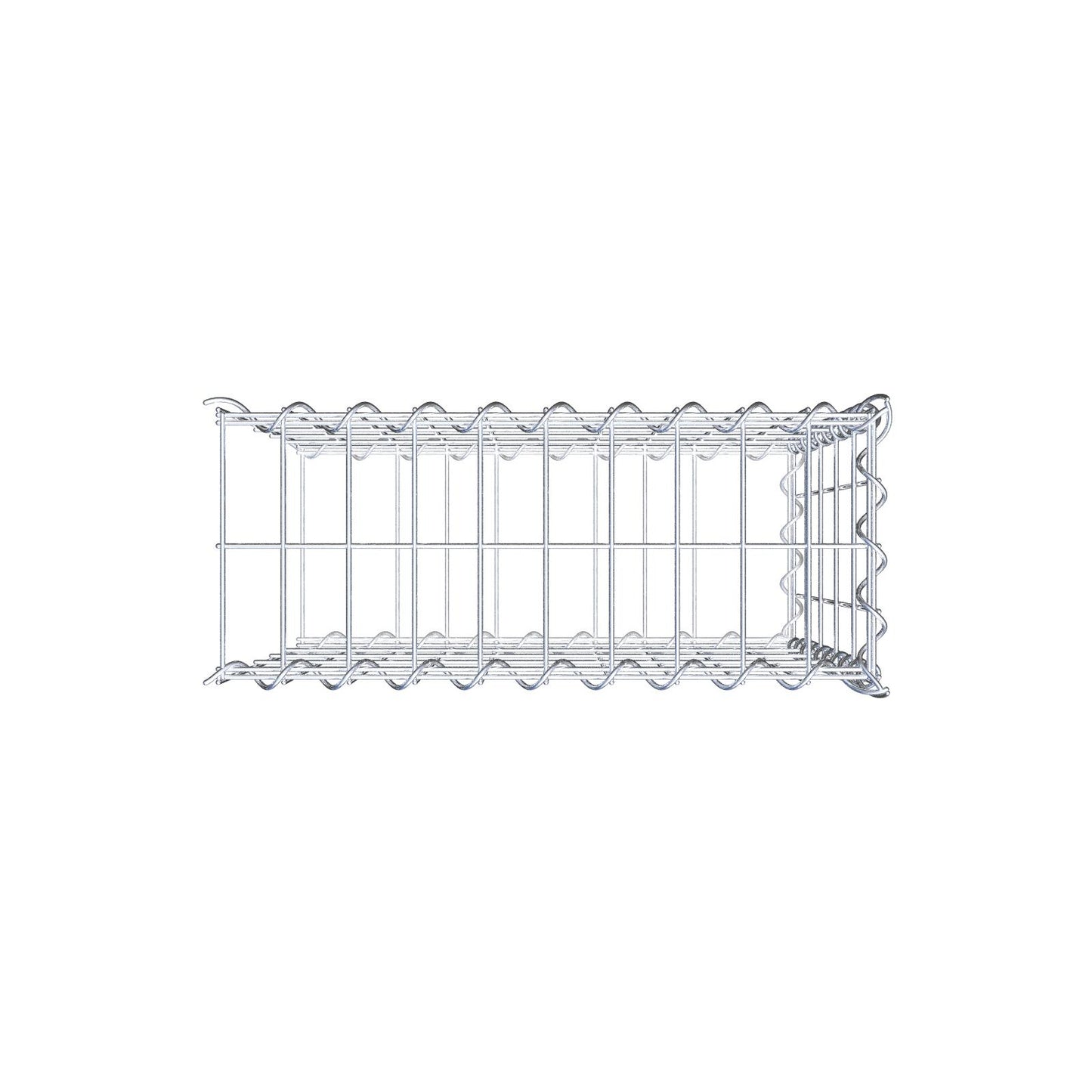 Grown-on gabion type 2 50 cm x 50 cm x 20 cm (L x H x D), mesh size 5 cm x 10 cm, spiral