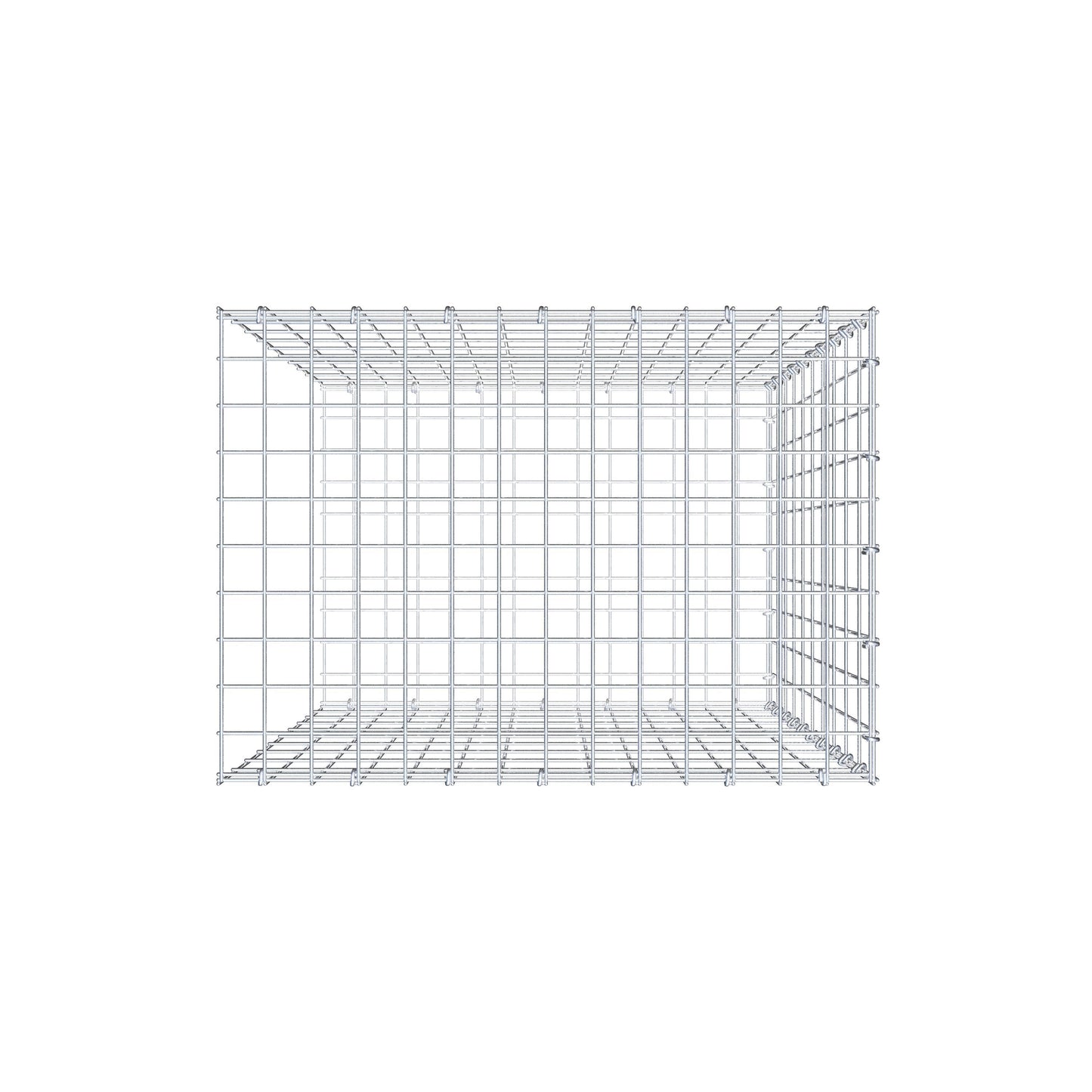 Fourche rapportée type 2 100 cm x 70 cm x 50 cm, mailles 5 cm x 10 cm, anneau en C