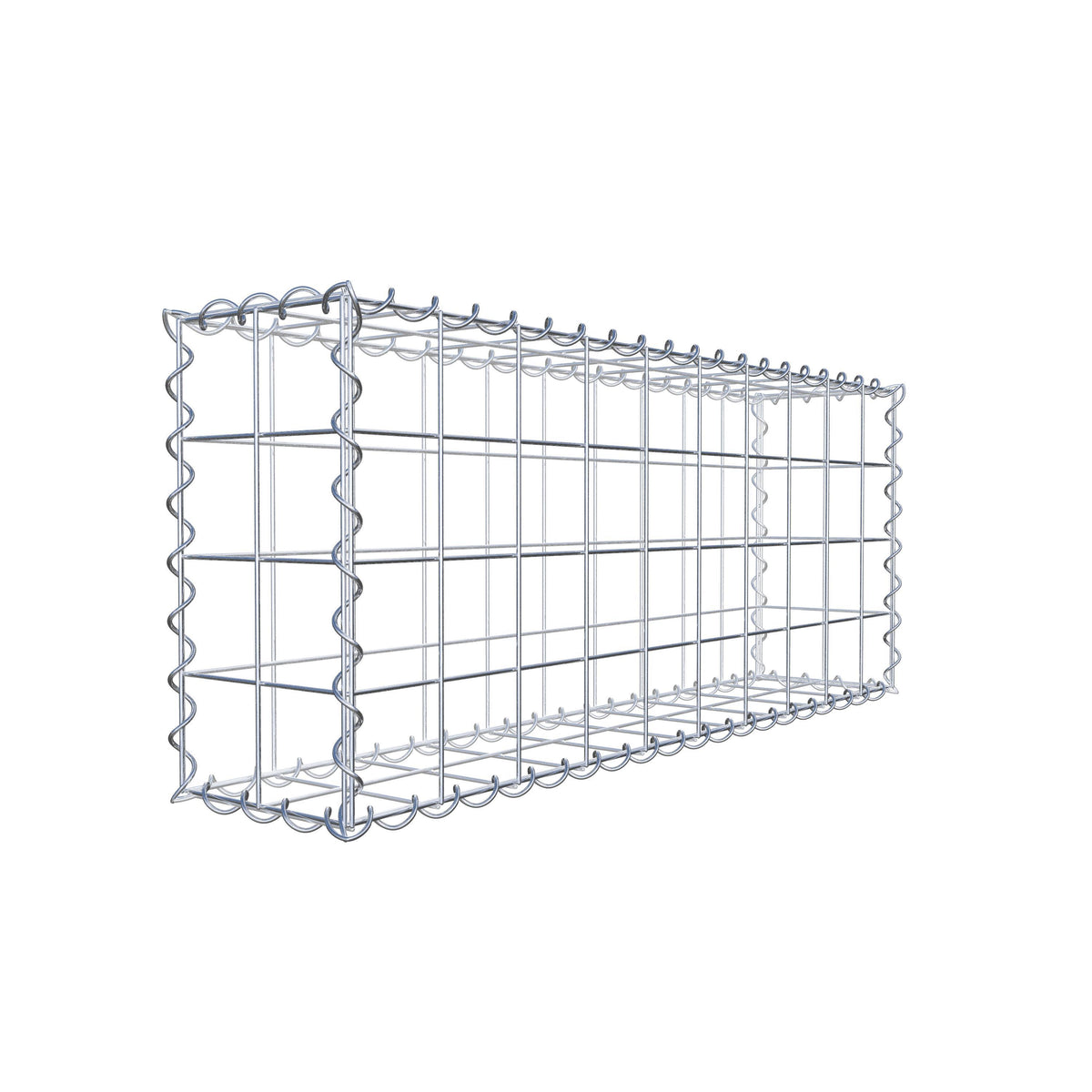 Gabion 100 cm x 40 cm x 20 cm (L x H x P), mailles 10 cm x 10 cm, spirale