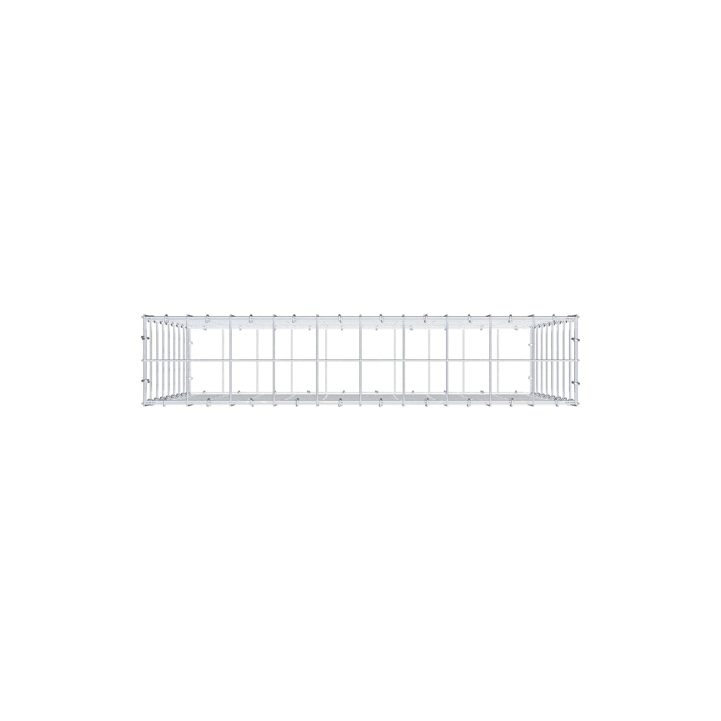 Gabbione 100 cm x 80 cm x 20 cm (L x H x P), maglia 10 cm x 10 cm, anello a C
